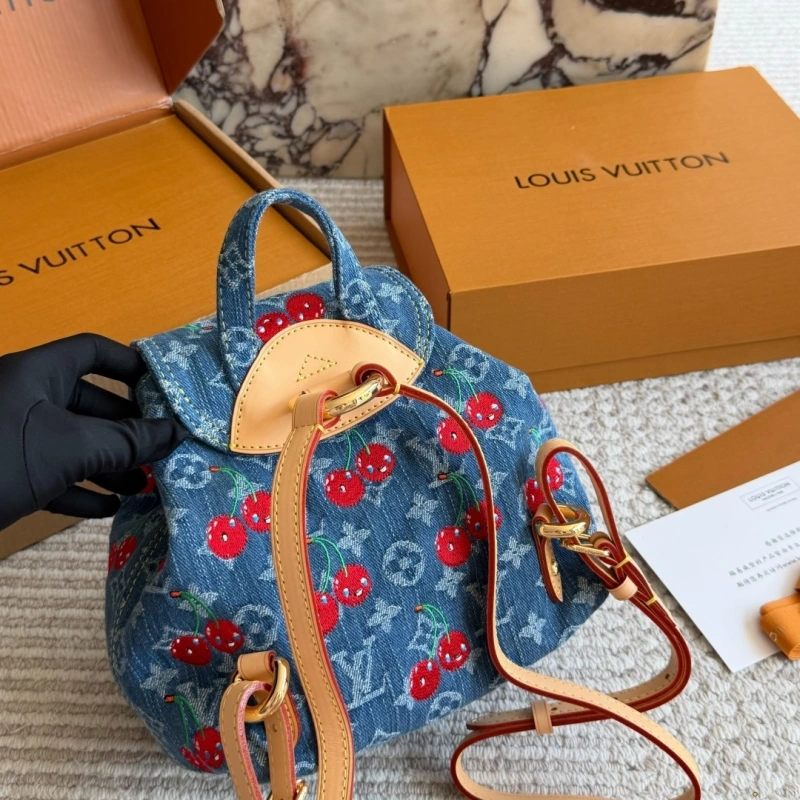 Small denim backpack-box