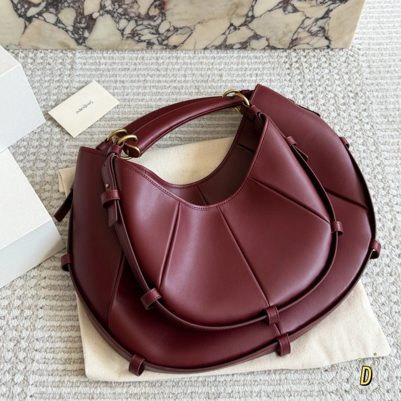 Leather with horn handles and antique gold buckles—vintage yet edgy-no box
