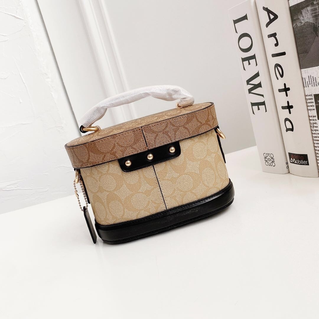 Women’s bag, Kay box bag, Georgie vintage makeup bag, carriage buckle, single shoulder crossbody handbag-without packaging box