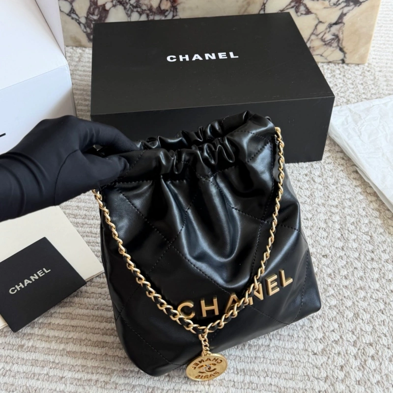Mini Garbage Bag in Calfskin Leather-box