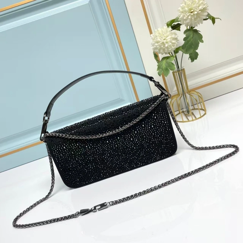 New Arrival Full Rhinestone Evening Bag – Handheld & Crossbody-box”Stock availability fluctuates”-box