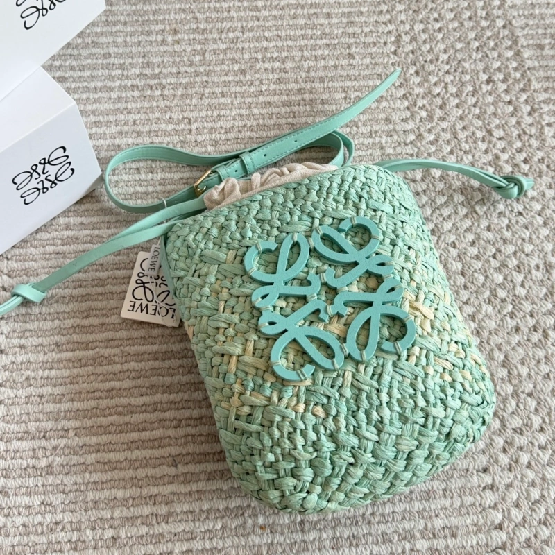 Straw Mini Bucket Bag-box