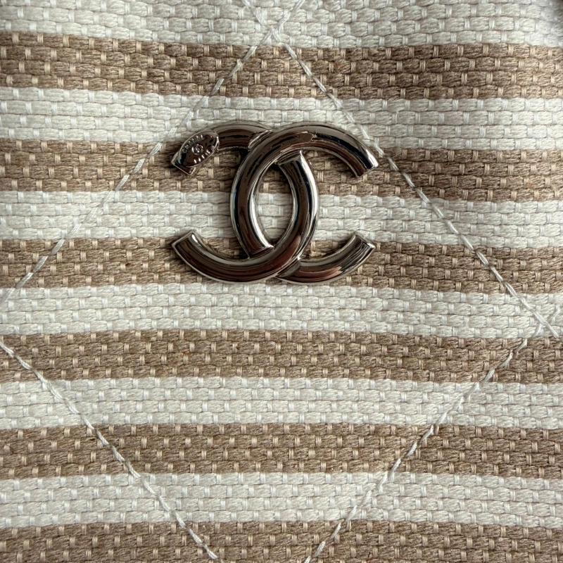 Woven striped beach bag- no box