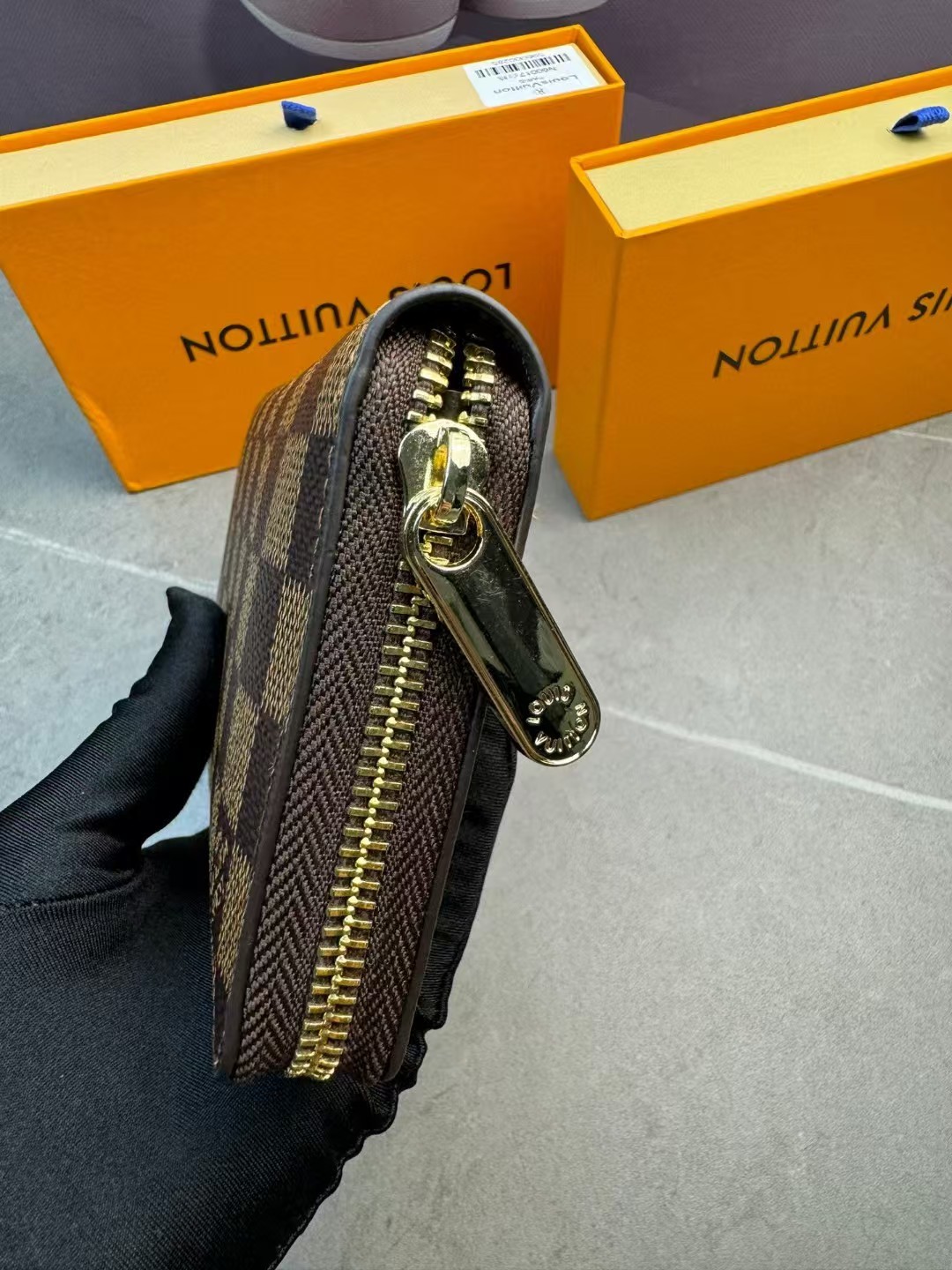 New Women’s Bag, Old Flower Zipper Wallet, Genuine Leather, Men’s and Women’s Long Handbag-comes with gift box
