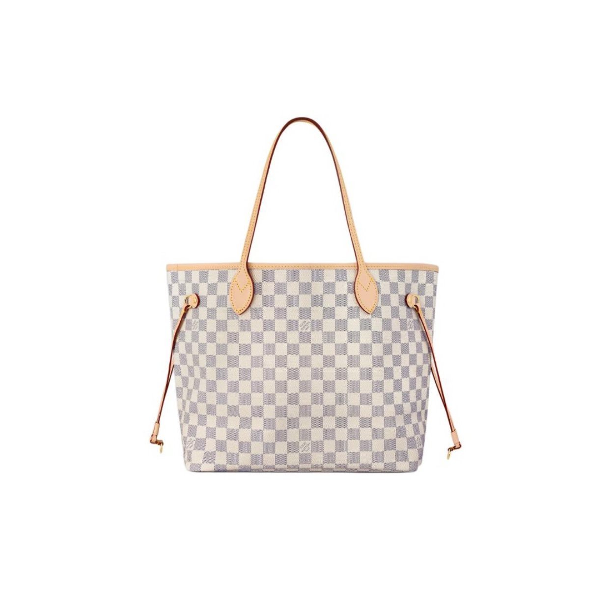 New women’s shopping bag, genuine leather shoulder tote bag, large capacity bag, fashionable plaid design-without packaging box