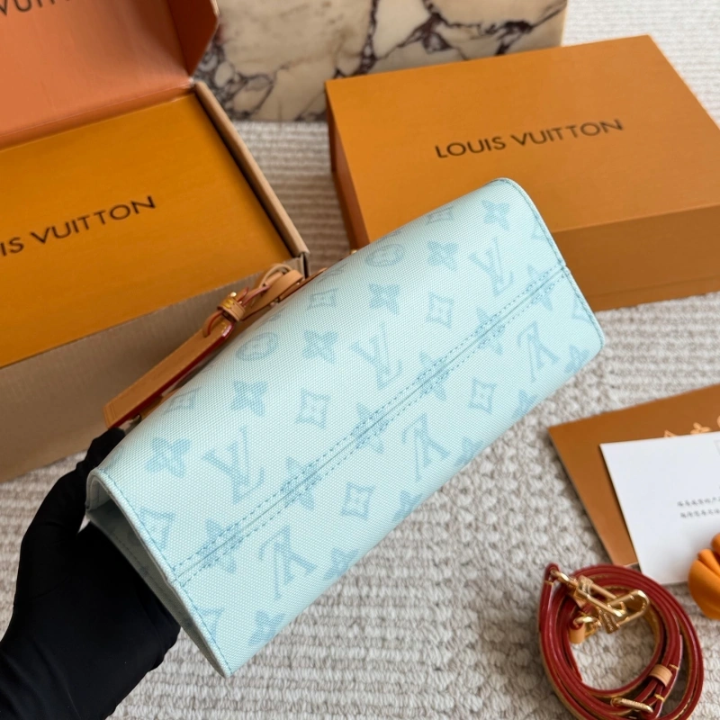 Ice Blue Monogram Tote-box