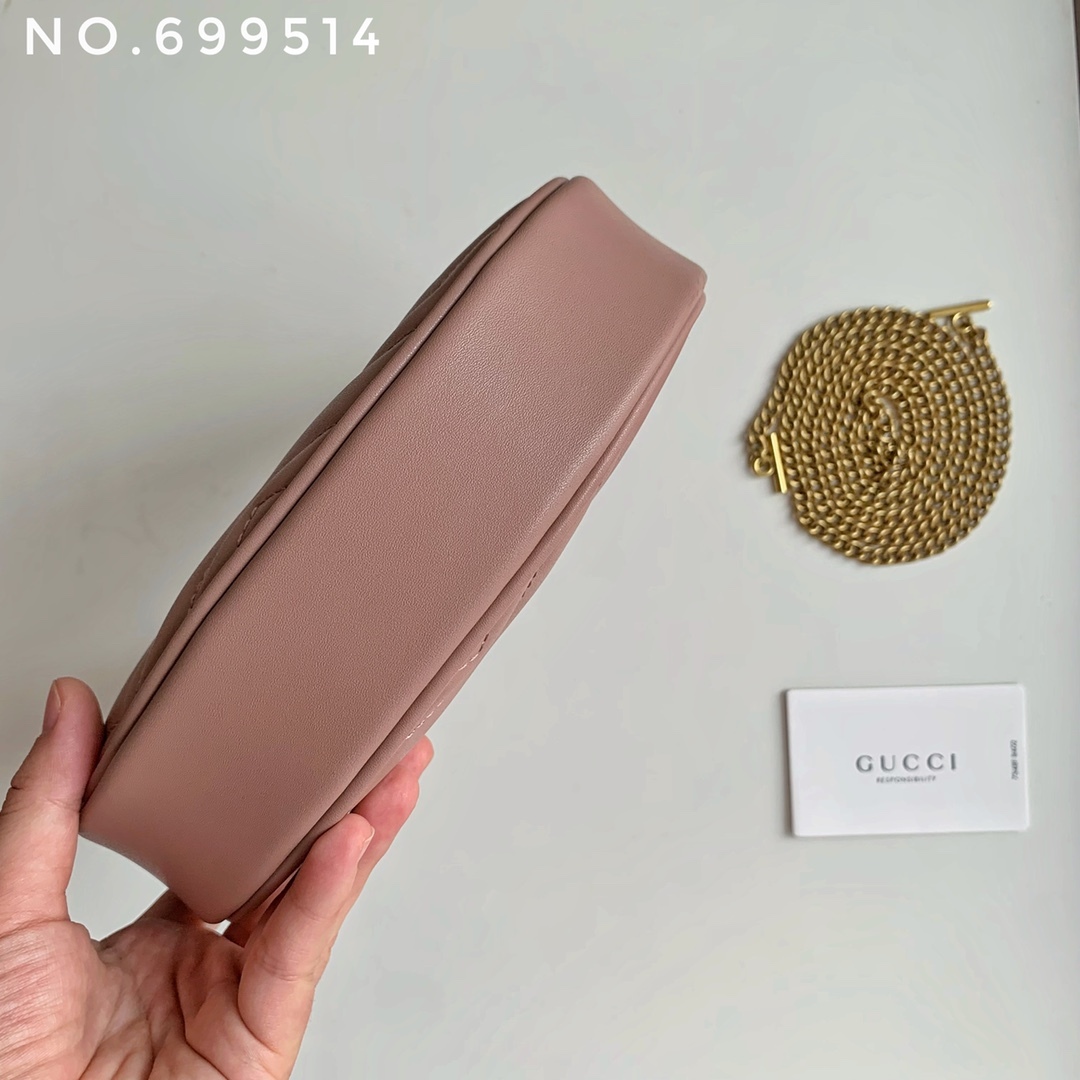 New leather half moon armpit bag, high-end single shoulder hand-held crossbody chain crescent bag-comes with gift box