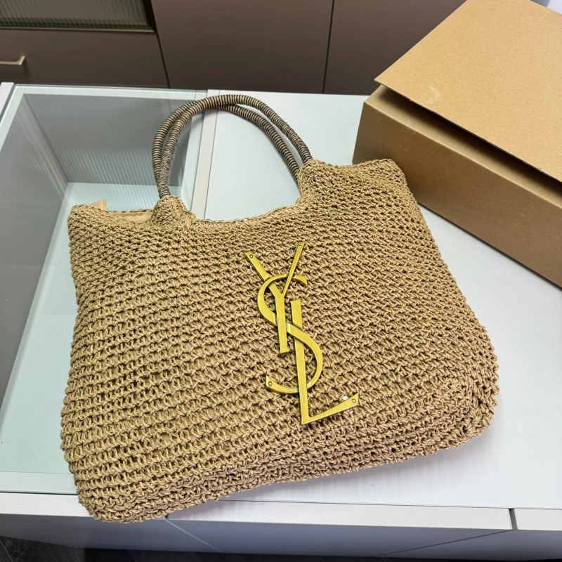 Raffia woven tote bag for the beach.-no box