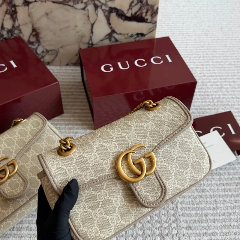 A total must-have. The ultimate Marmont: classic Double G upgraded, in real leather-box