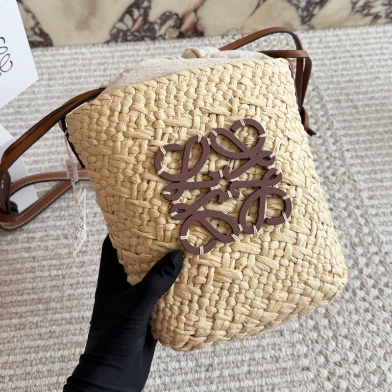 Straw Mini Bucket Bag-box