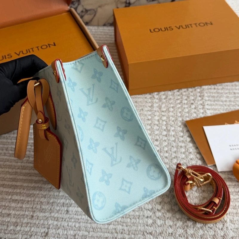 Ice Blue Monogram Tote-box