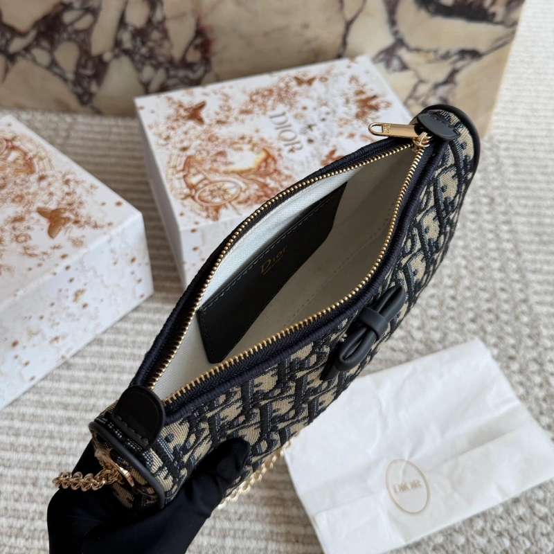 Navy Blue Monogram Shoulder Bag-box