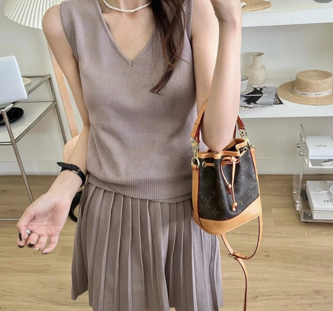Summer new high-end women’s bag made of genuine leather with floral stripes, mini bucket bag, shoulder bag, crossbody bag, hand-held small bag-without packaging box