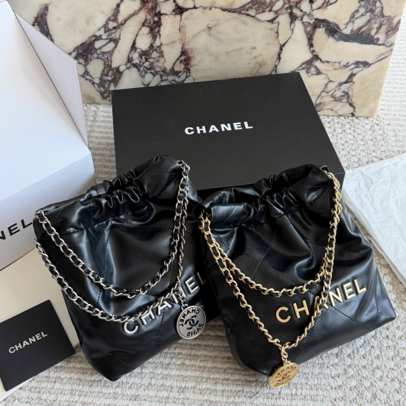 Mini Garbage Bag in Calfskin Leather-box