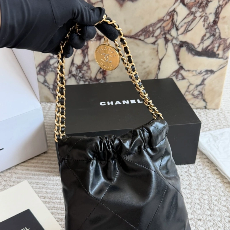 Mini Garbage Bag in Calfskin Leather-box