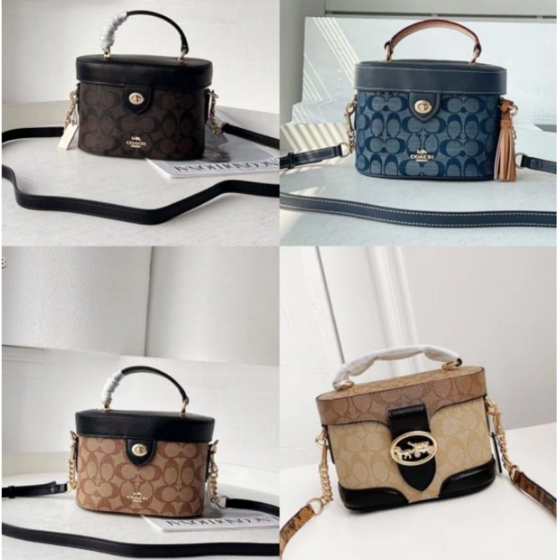 Women’s bag, Kay box bag, Georgie vintage makeup bag, carriage buckle, single shoulder crossbody handbag-without packaging box
