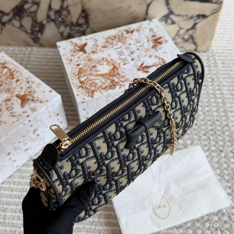Navy Blue Monogram Shoulder Bag-box