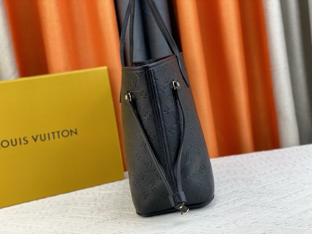 Lv-Top layer cowhide embossed fashion large-capacity bag women’s bag high-end versatile commuter bag one-shoulder underarm tote bag-without packaging box