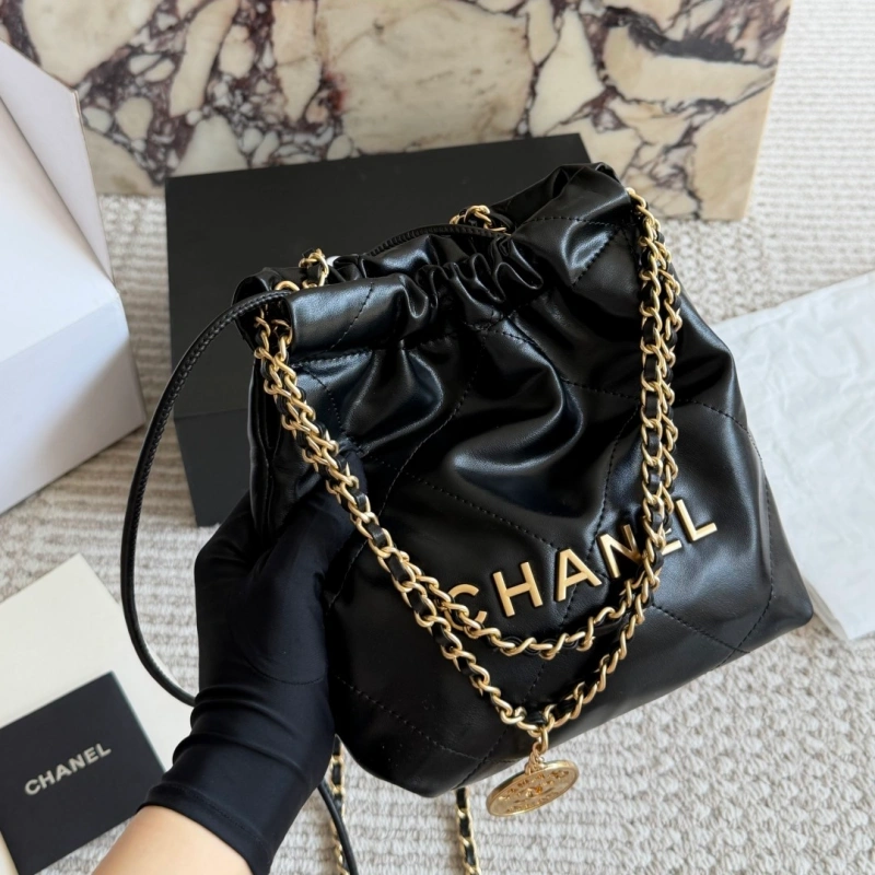 Mini Garbage Bag in Calfskin Leather-box