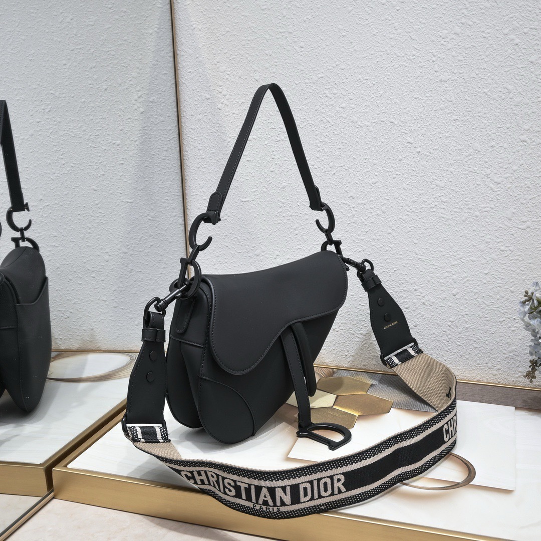 DIOR saddle frosted series saddle bag leather high-end new women’s bag birthday oblique light luxury girl-comes with gift box