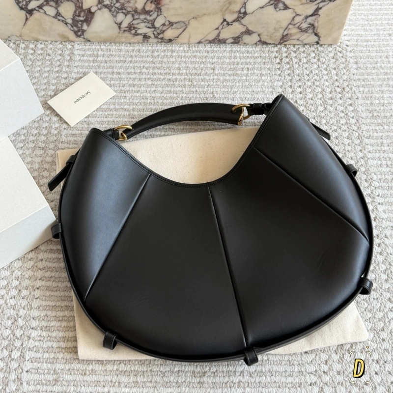 Leather with horn handles and antique gold buckles—vintage yet edgy-no box