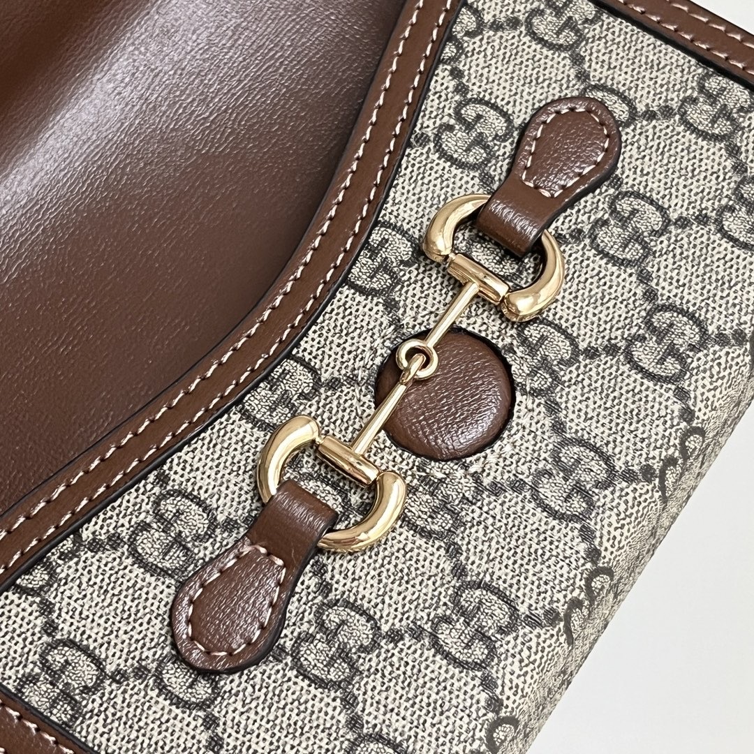 Women’s bag, retro horse collar buckle, mailman bag, saddle bag, single shoulder diagonal cross bag-with box