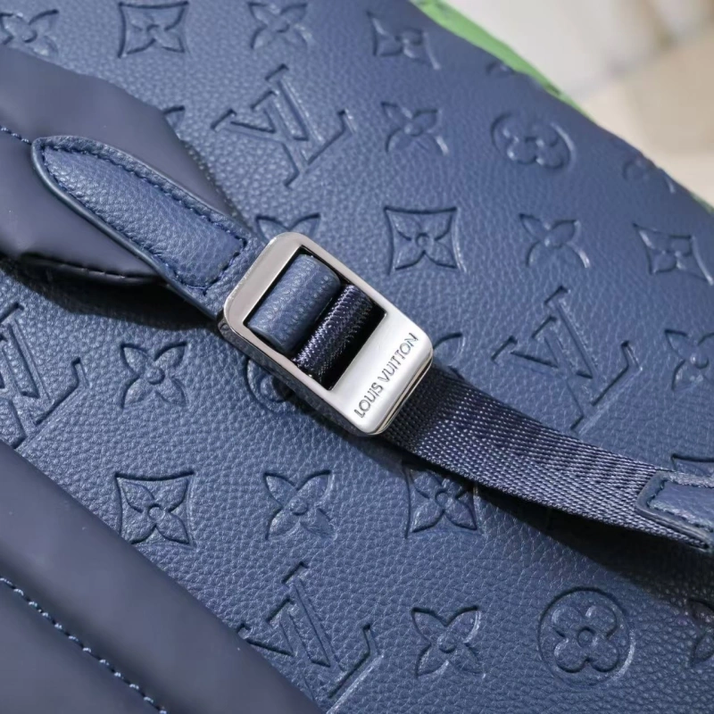 The leather backpack is without a box