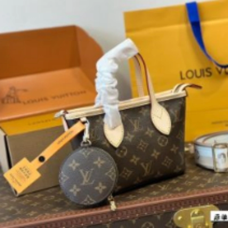 New classic old-fashioned wide-shoulder lv13 tote bag versatile retro mediaeval bag handbag one-shoulder cross-body bag-with packaging box
