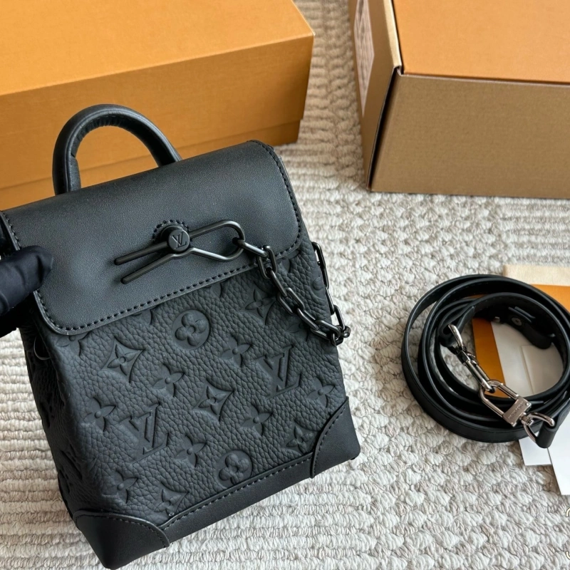 Black Monogram Leather Bag-box