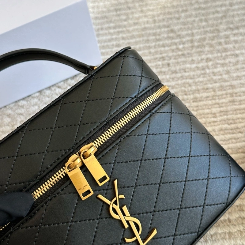 It can be carried by hand or worn crossbody, and it’s very comfortable to wear-box