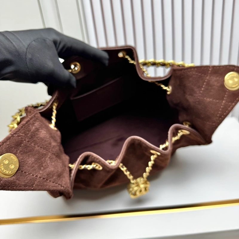Upgraded version of C25C bag king nubuck cowhide hobo underarm bag-box