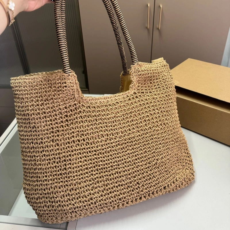 Raffia woven tote bag for the beach.-no box