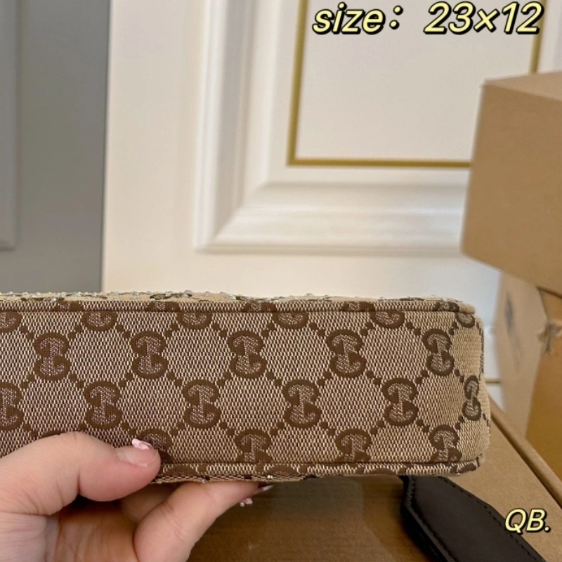 Rhinestone Mahjong Chain Armpit Bag-box