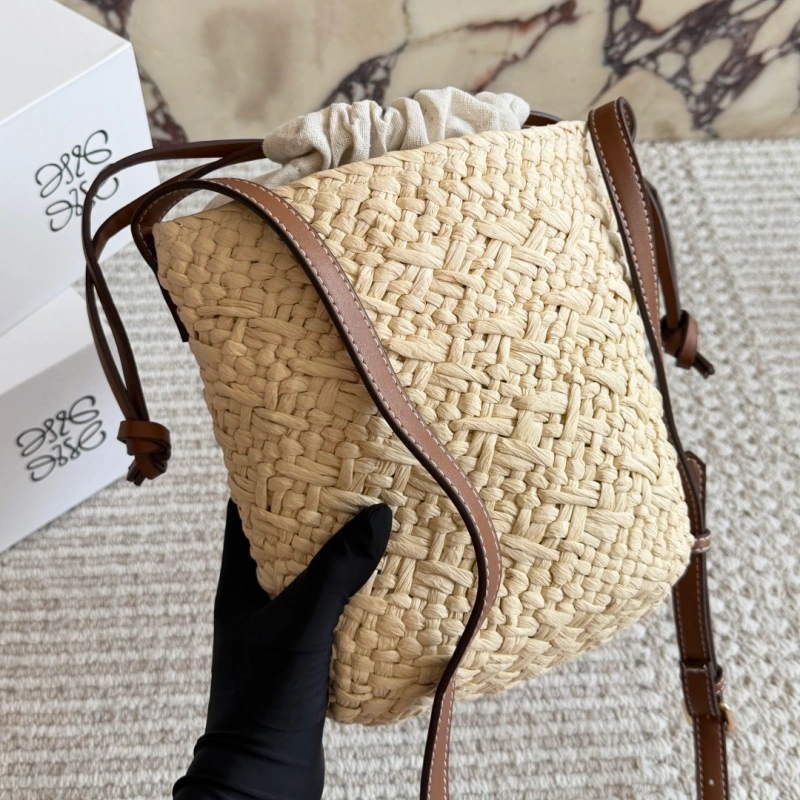 Straw Mini Bucket Bag-box