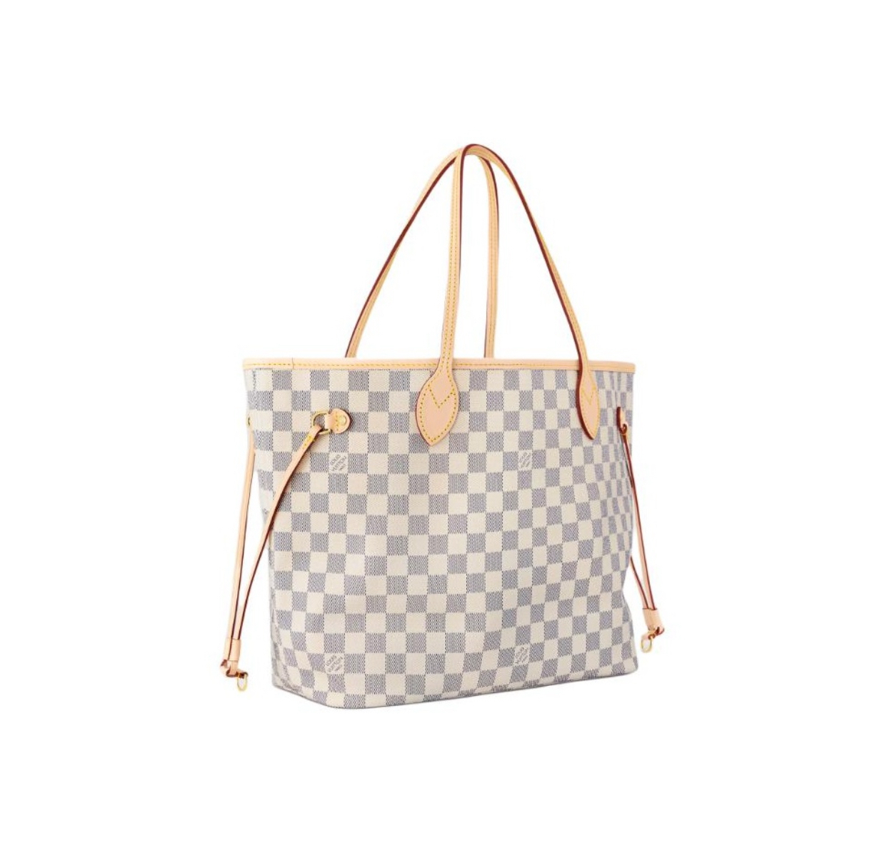 New women’s shopping bag, genuine leather shoulder tote bag, large capacity bag, fashionable plaid design-without packaging box