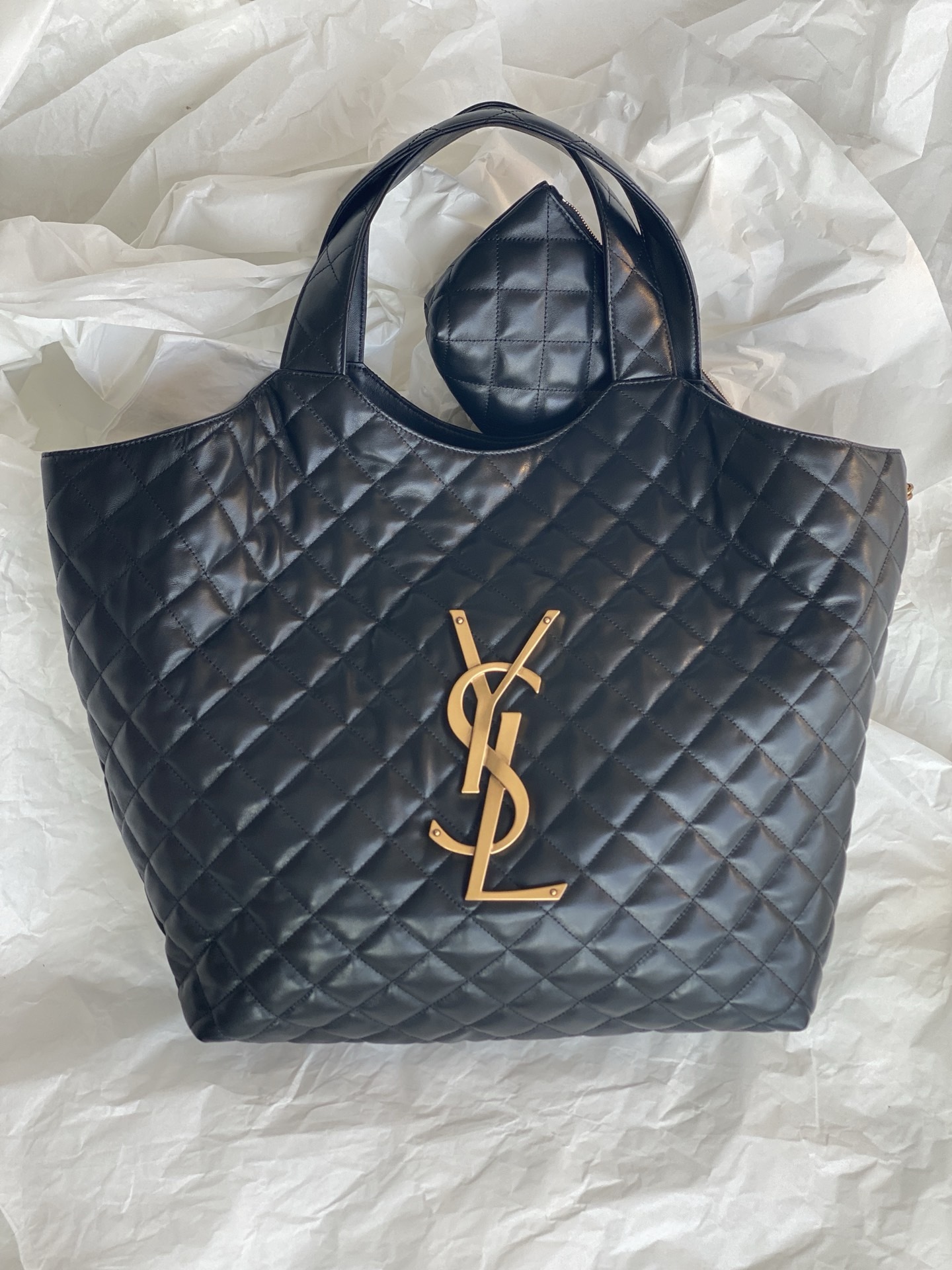 French niche handbag women’s big bag new spring/summer versatile handbag, single shoulder large capacity diamond grid tote bag-comes with gift box