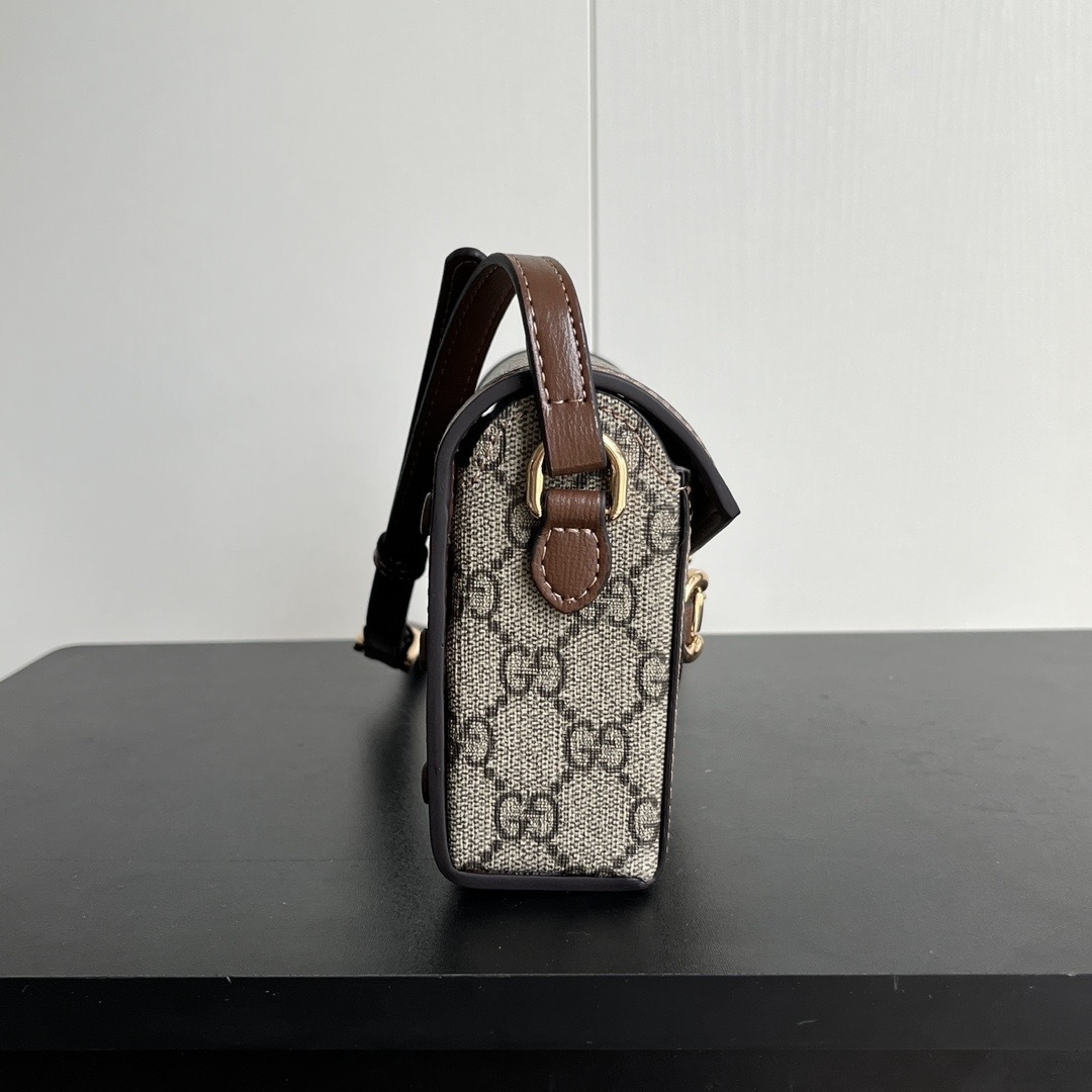 Women’s bag, retro horse collar buckle, mailman bag, saddle bag, single shoulder diagonal cross bag-with box