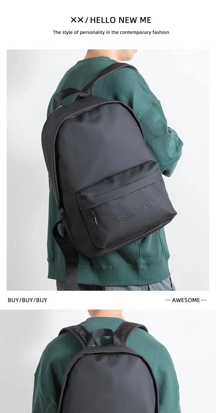 Fashion brand FOG waterproof backpack ESSENTIALS middle school student schoolbag men’s and women’s computer bag travel backpack-without packaging box