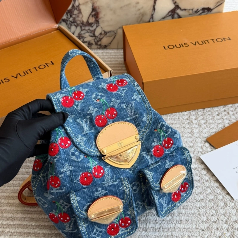 Small denim backpack-box