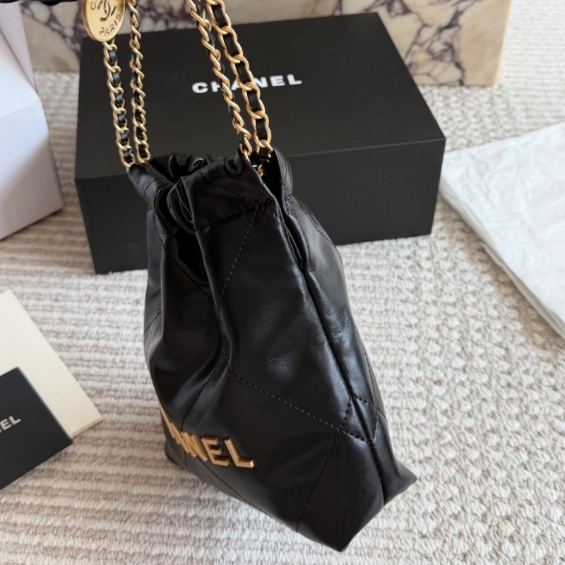 Mini Garbage Bag in Calfskin Leather-box