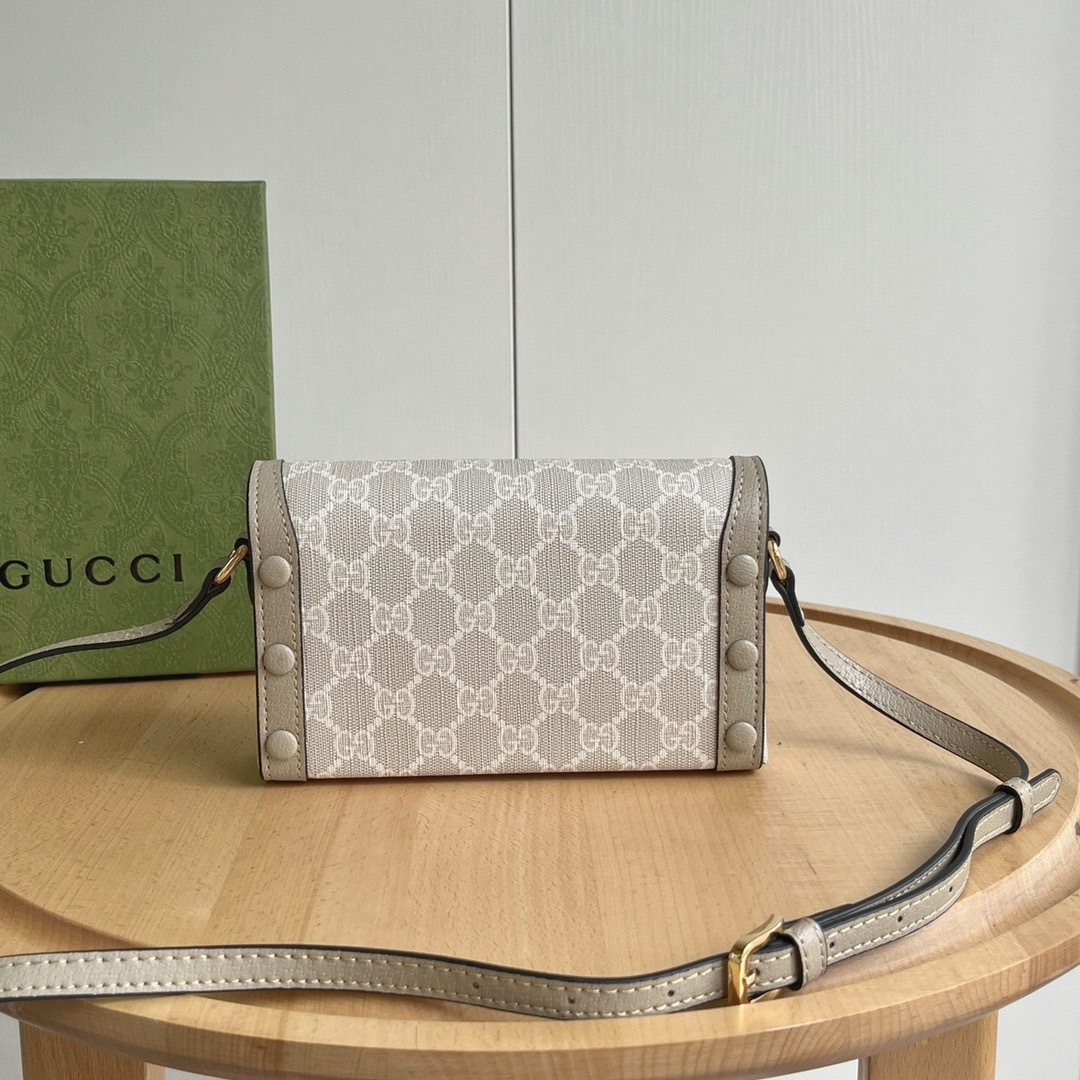 Women’s bag, retro horse collar buckle, mailman bag, saddle bag, single shoulder diagonal cross bag-with box