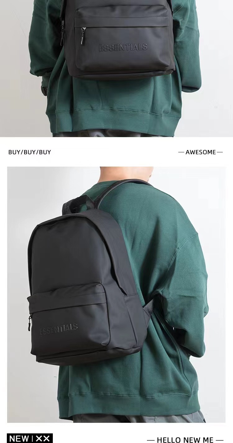 Fashion brand FOG waterproof backpack ESSENTIALS middle school student schoolbag men’s and women’s computer bag travel backpack-without packaging box