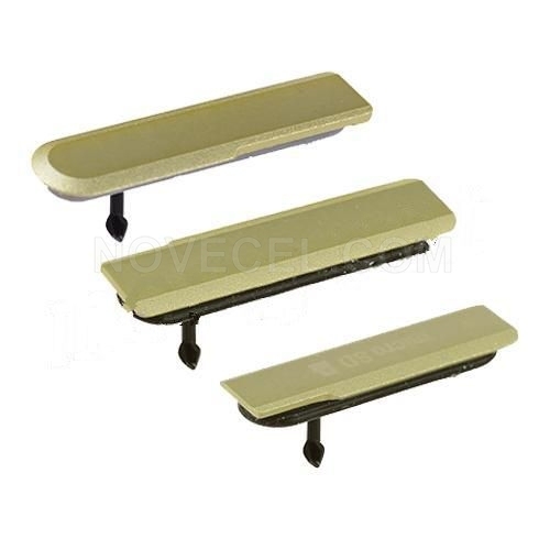Card Slot Cover and USB Cover for Sony Xperia Z1 Compact D5503 (3 pcs/set)-Gold