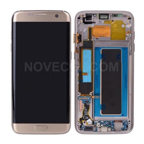 LCD Screen Display with Touch Digitizer Panel for Samsung Galaxy S7 Edge G935 - Gold