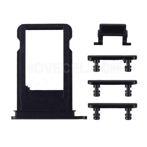 5 in 1 Sim Card Tray with Side Buttons for iPhone 7 Plus (5.5 inches)