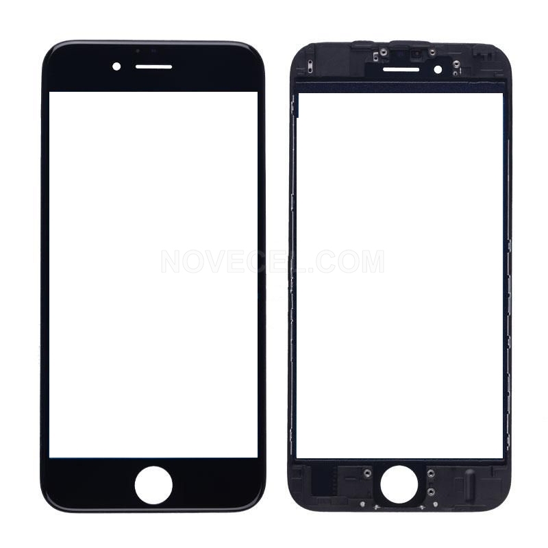 （Super High Quality） Front Screen Glass Lens + LCD Digitizer Frame + OCA for iPhone 6s(4.7 inches) - Black