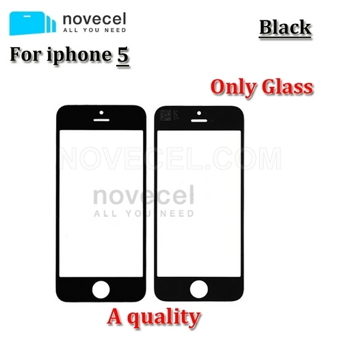 Front Screen Glass for iPhone 5/ 5S/ 5C/ SE(A Quality)-Black