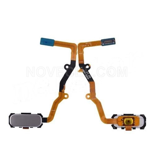 Home Button with Connector, Flex Cable and Fingerprint Scanner Sensor for Samsung Galaxy S7 Edge G935(A+ Quality)-Silver