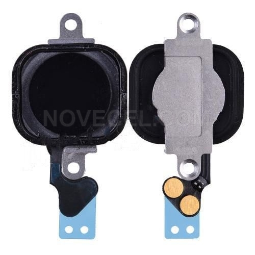 Home Button and Home Button Flex Cable With Metal Holder Bracket for iPhone 5-Black
