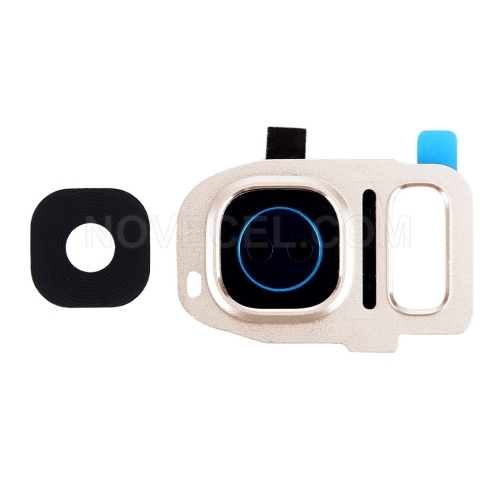 Rear Camera Glass Lens and Cover Bezel Ring for Samsung Galaxy S7/S7 edge - Gold